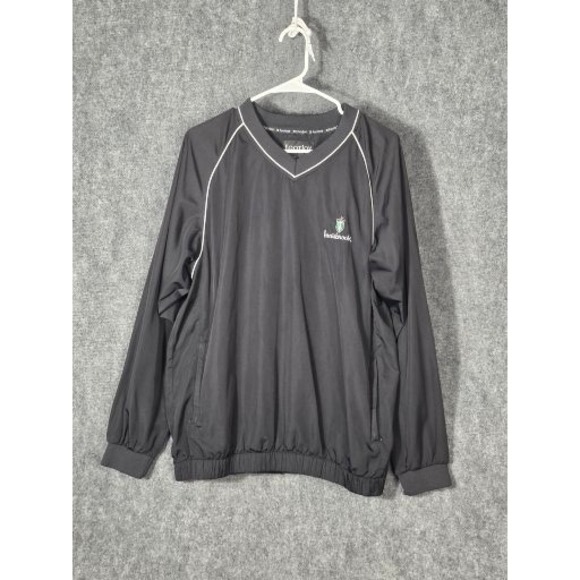 FootJoy Other - FootJoy Windshirt Mens M Pullover Golf Jacket Black V Neck Innisbrook Resort